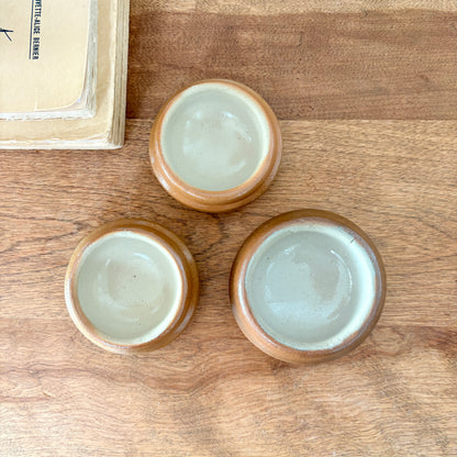 Beurriers individuels anciens - lot de 3