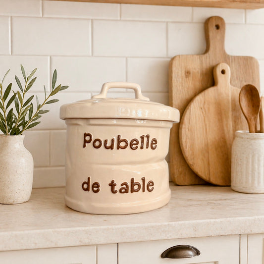 Poubelle de table en céramique