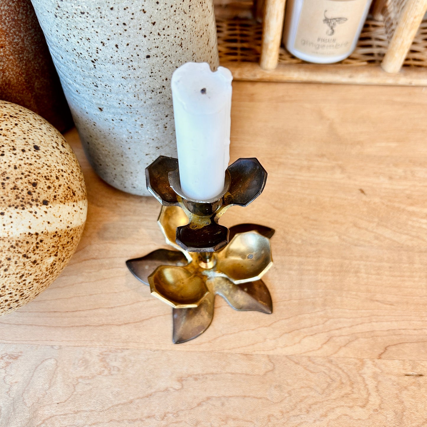 Brass candle holder