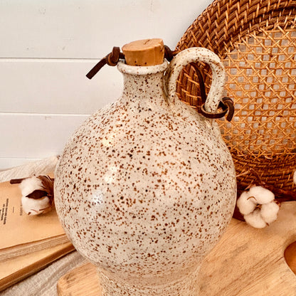 Large stoneware bottle