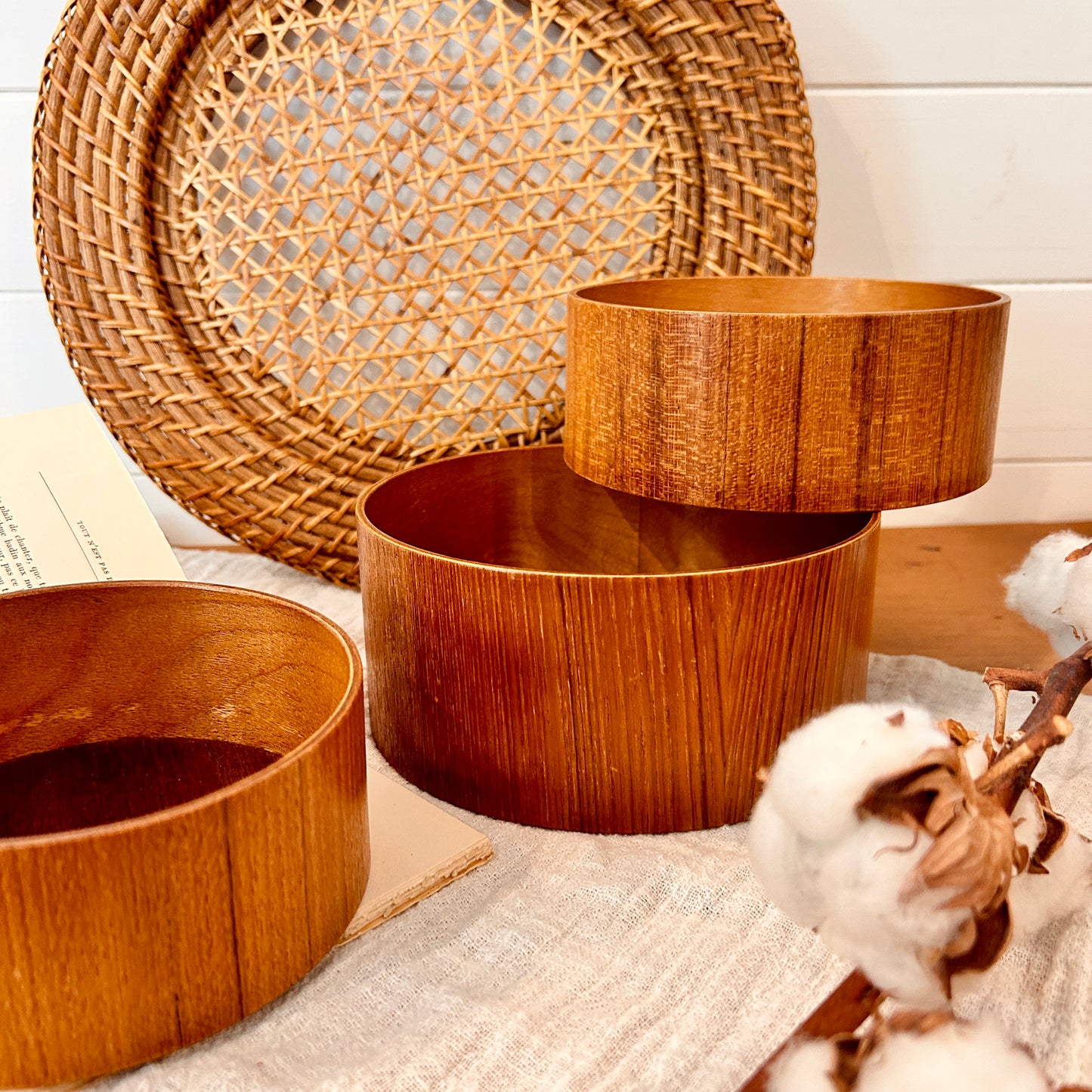 Wooden snack bowls