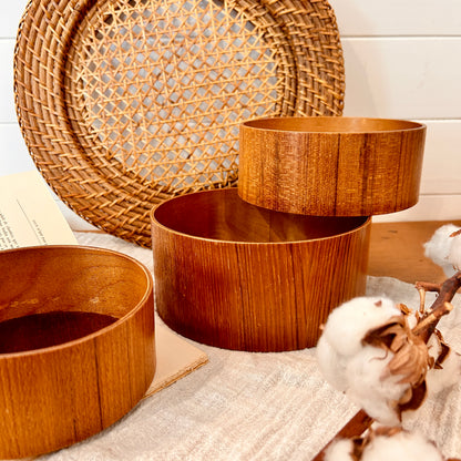 Wooden snack bowls