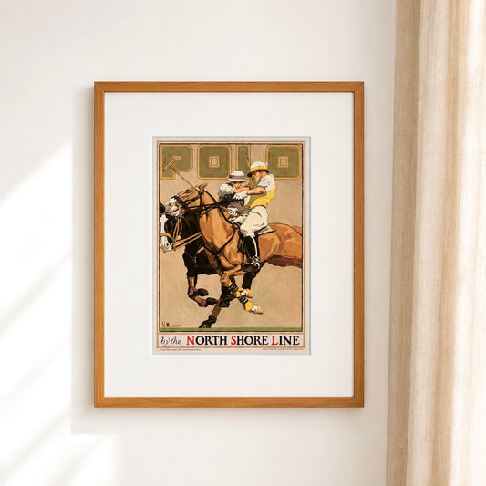 Cadre vintage avec impression sur papier beaux-arts - Le polo