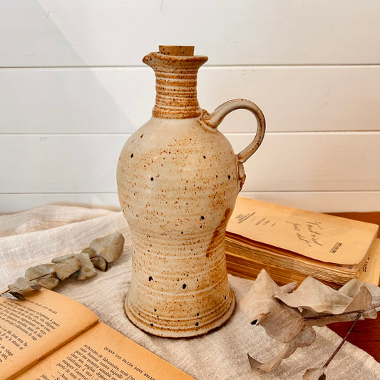 Handcrafted stoneware bottle