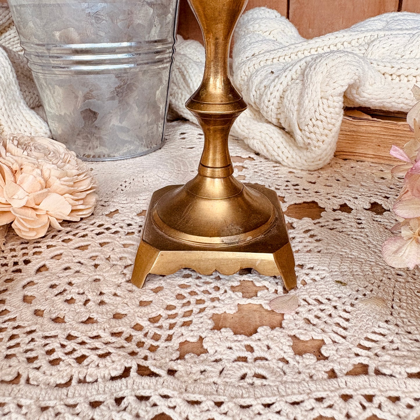 Brass candle holder