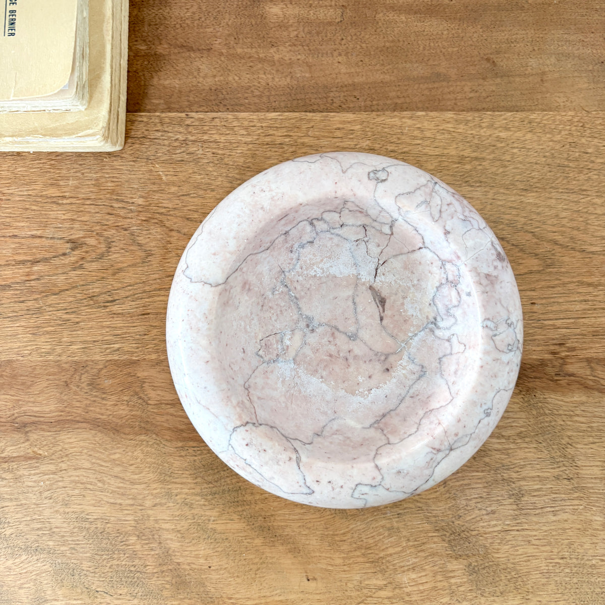 Coupelle vintage en marbre rose