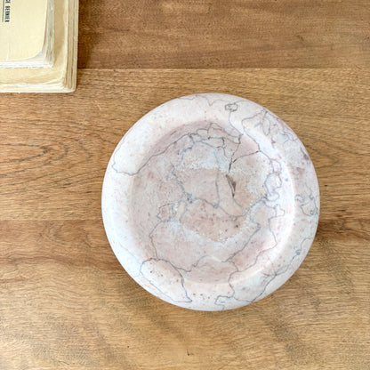 Coupelle vintage en marbre rose