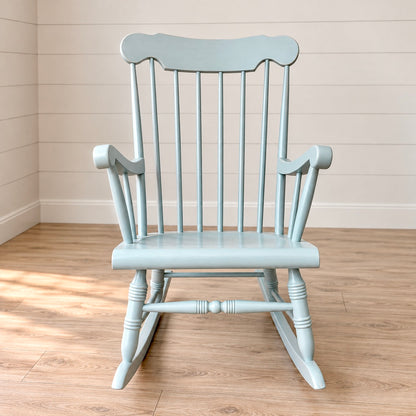 Chaise berçante bleue