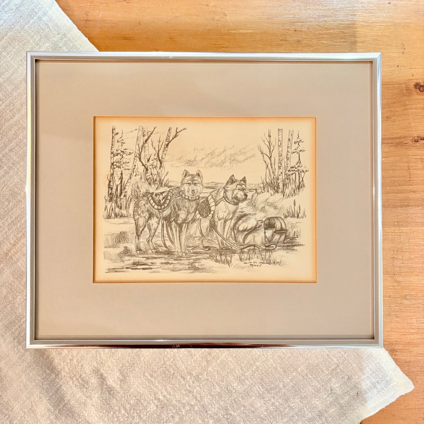 Cadre vintage - Les chiens de traineau