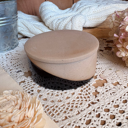 Coffret en céramique bicolore