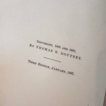 Book - Thomas N. Doutney 1887