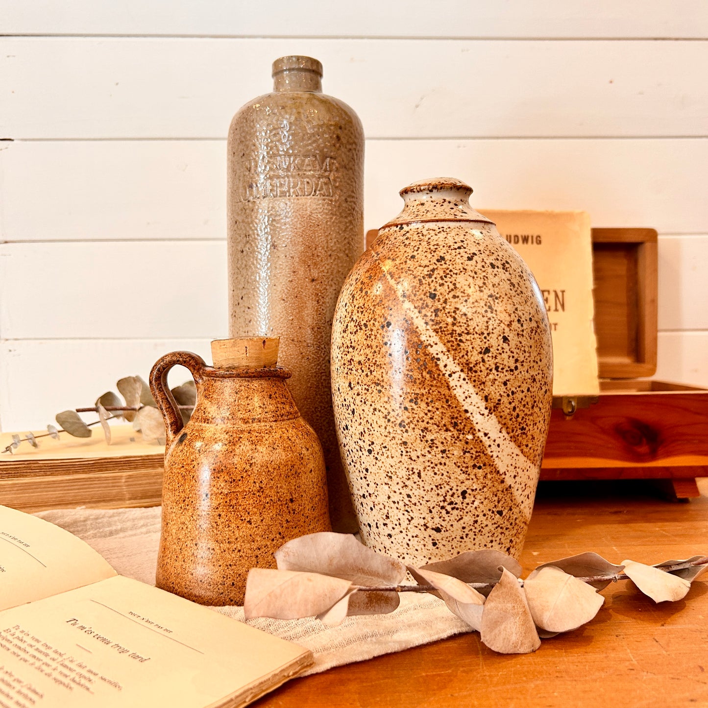 Vintage stoneware bottle