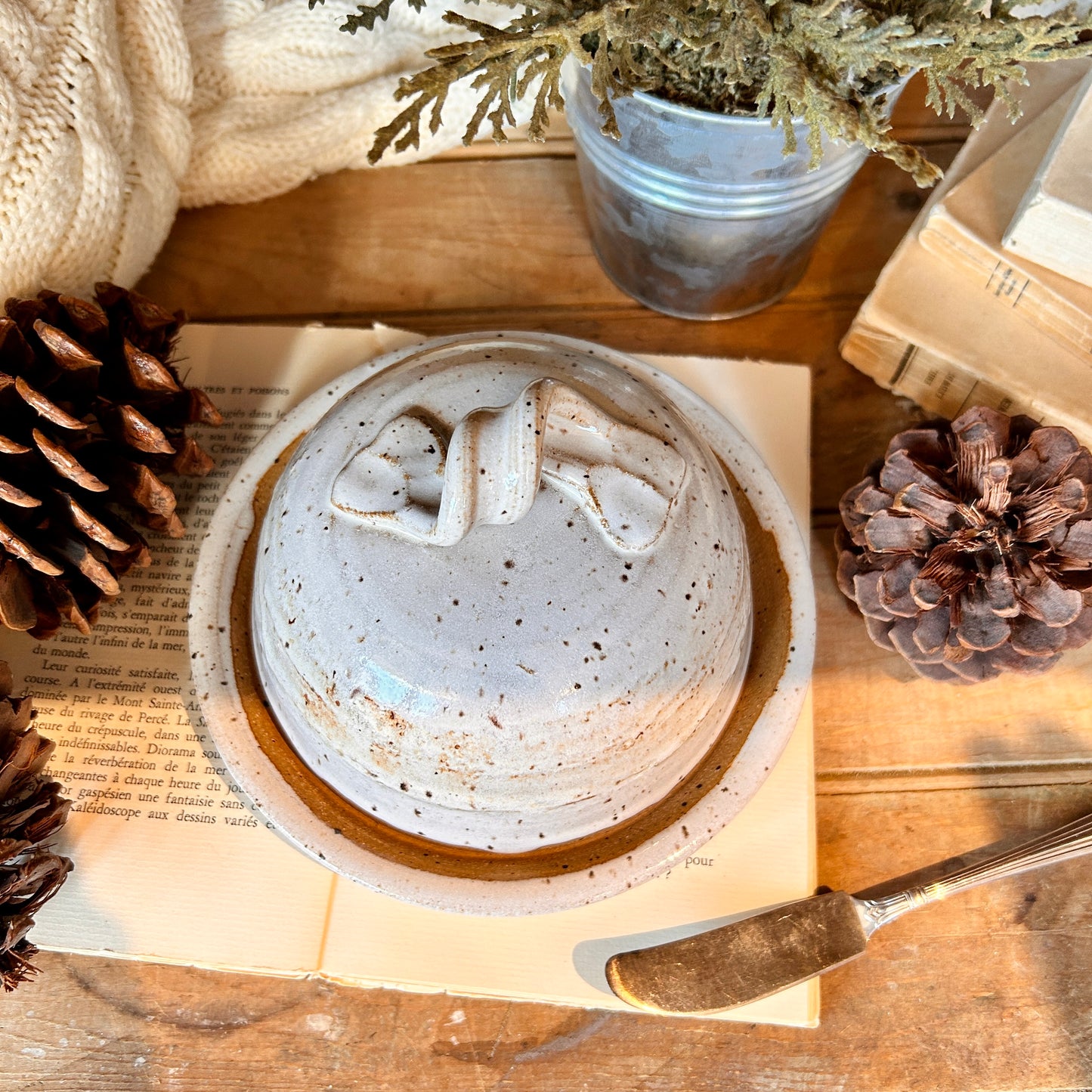 Artisanal butter dish