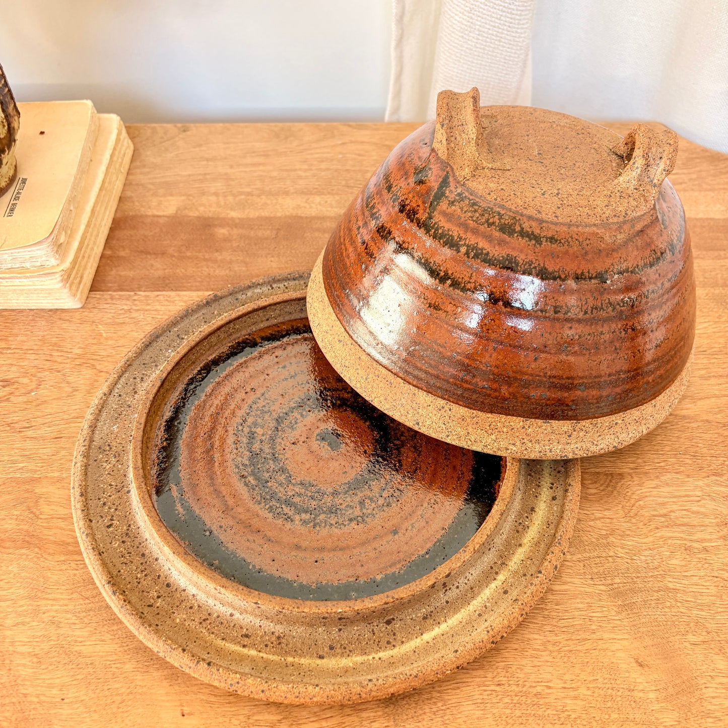 Cloche à fromage en grès