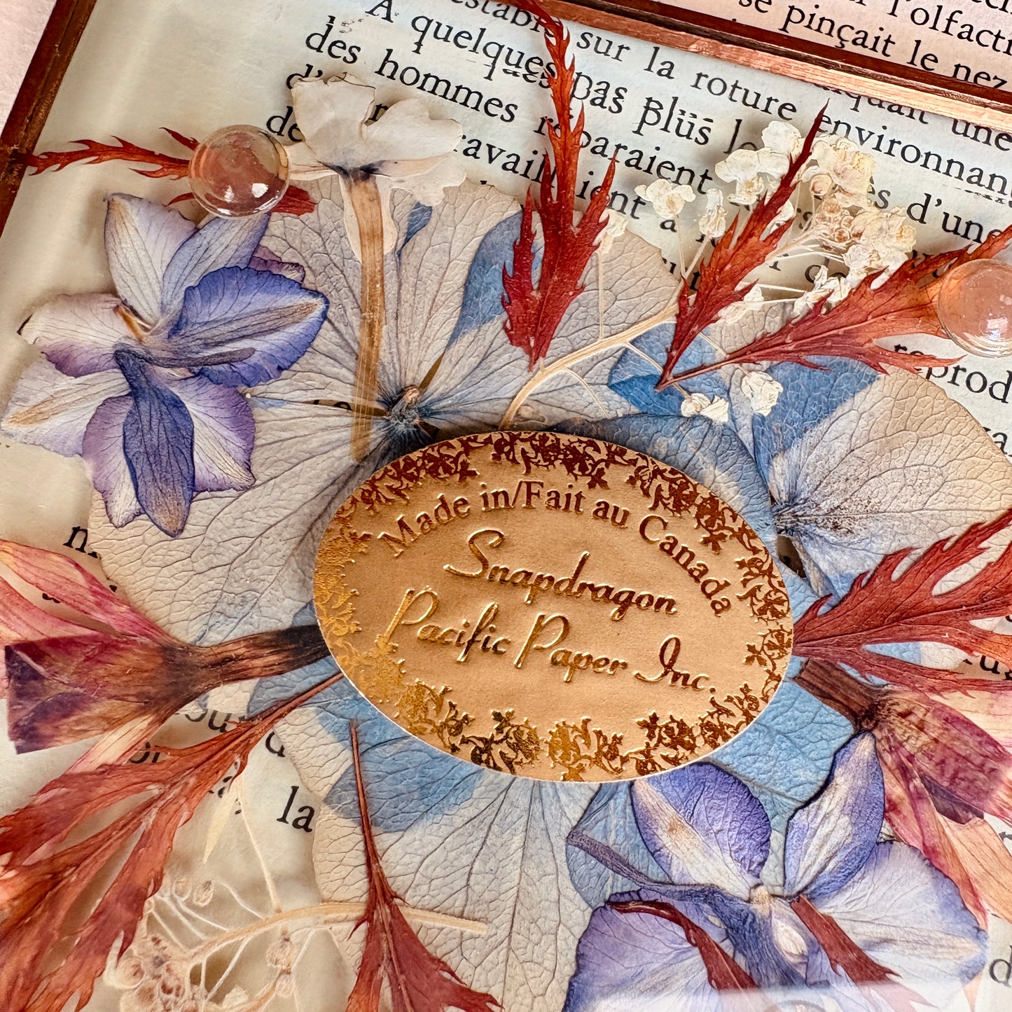 Presse-papier fleurs pressées