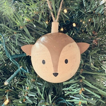 Boule de Noël en bois - Renard