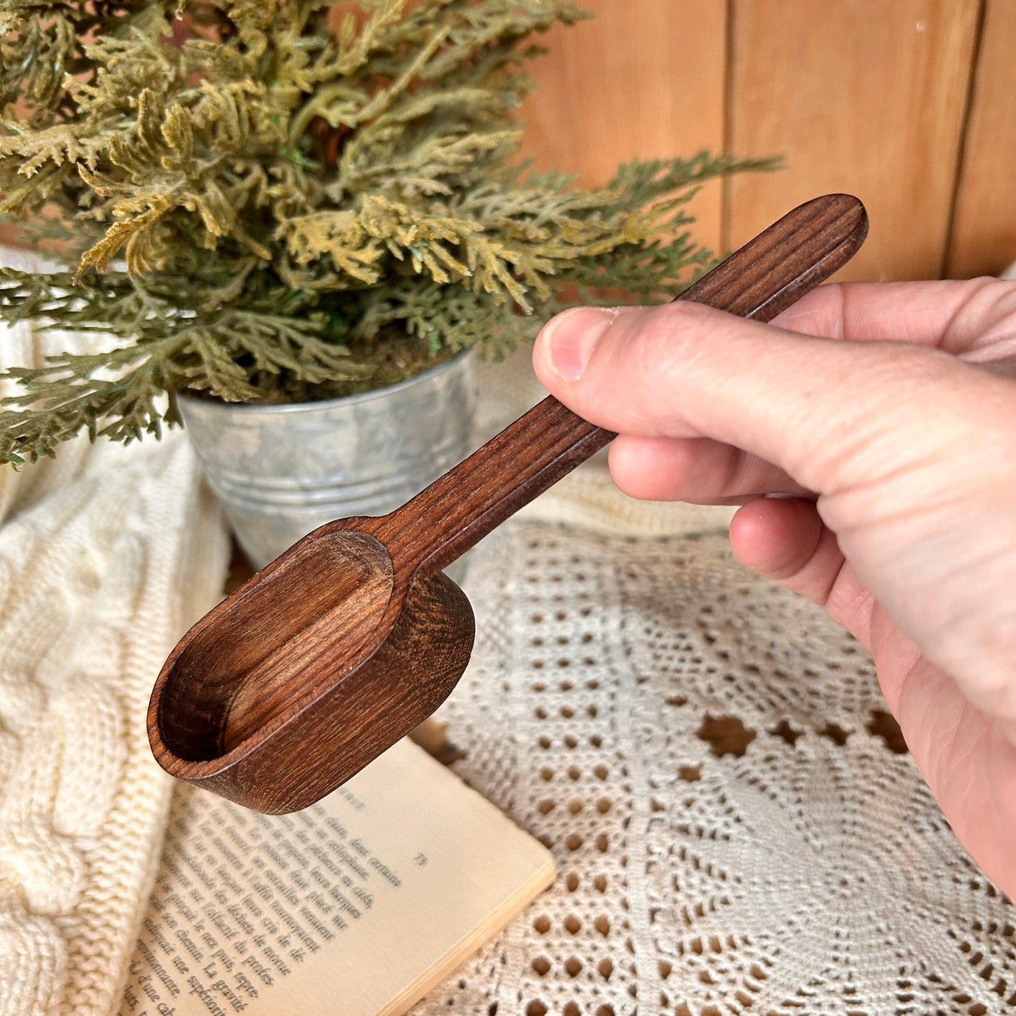Walnut coffee spoon