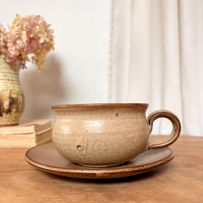 Duo tasse et soucoupe en grès - grand