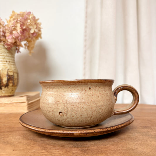 Duo tasse et soucoupe en grès - grand
