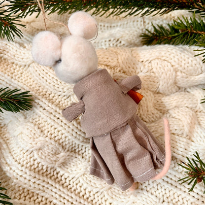 Christmas ornament - Teacher mouse