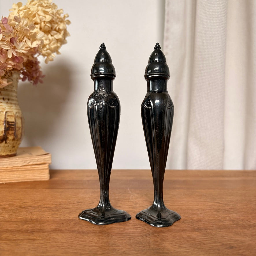 Salière-poivrière argent plaqué