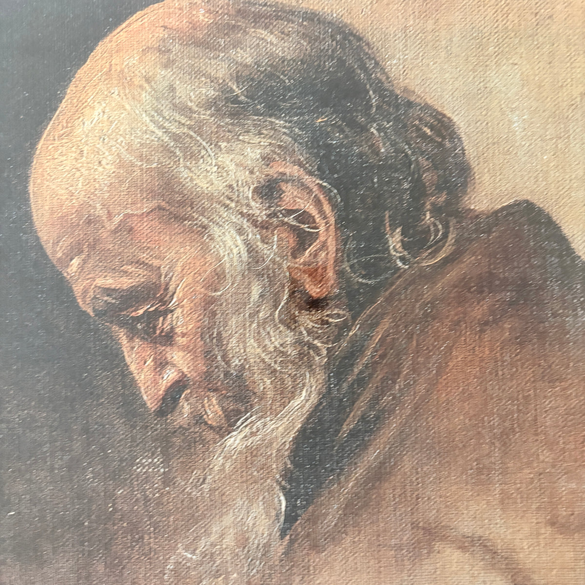 Cadre vintage avec impression sur papier beaux-arts - Le penseur