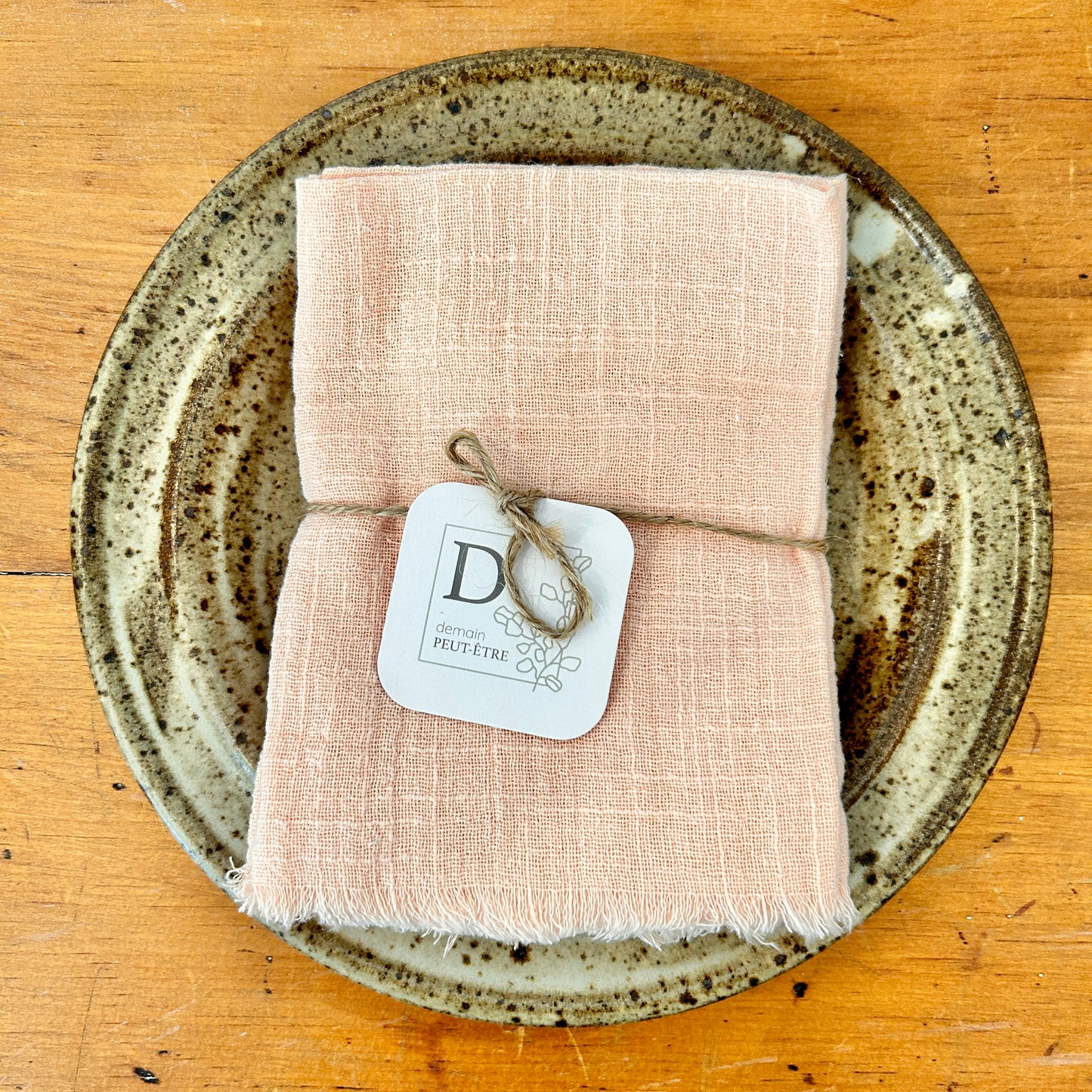 Set of 4 napkins - Soft pink