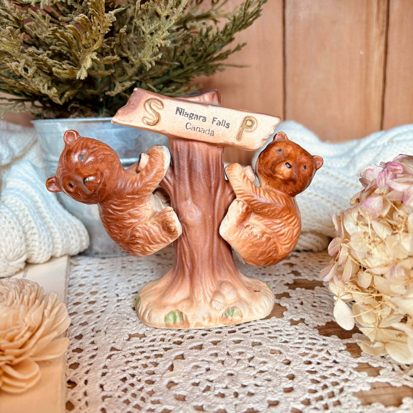 Teddy bear salt and pepper shakers