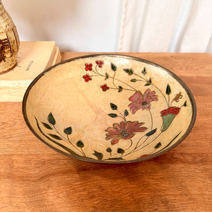 Brass Bowl - Peacocks