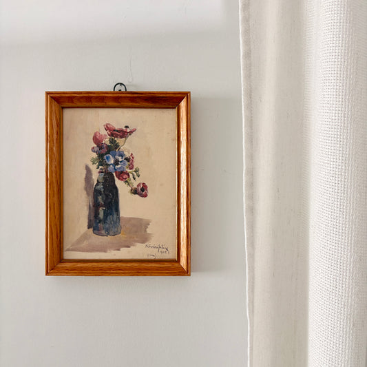 Cadre vintage avec impression sur papier beaux-arts - Le vase