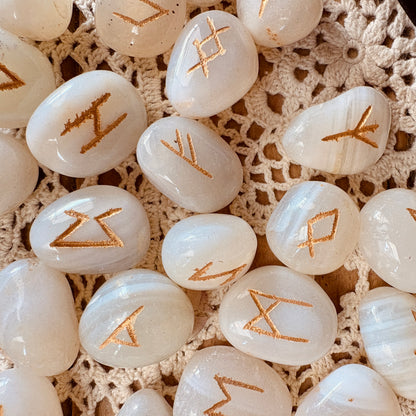 Runes - Agate blanche