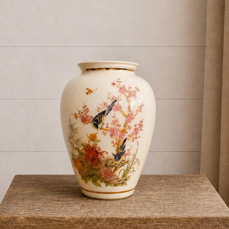 Vase en verre - les oiseaux