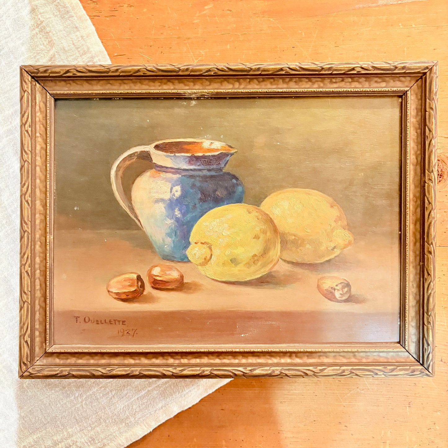 Original oil painting 1927 - Lemons