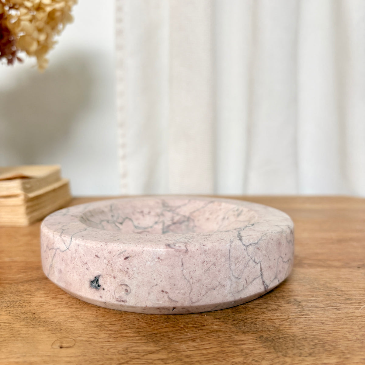 Coupelle vintage en marbre rose