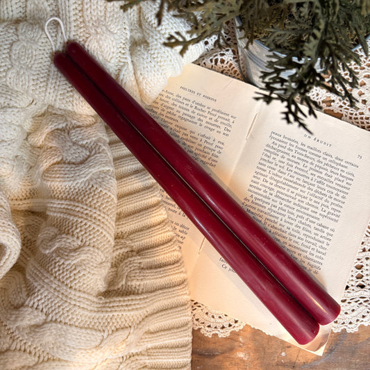 Duo de chandelles en cire d'abeille - Bourgogne