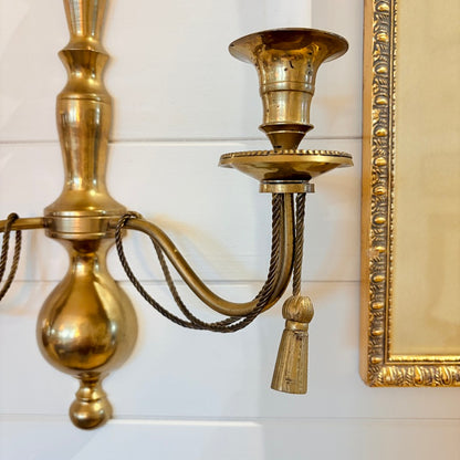 Bougeoir mural en laiton