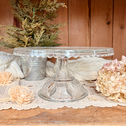 Cut glass pedestal