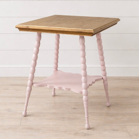 Pink accent side table