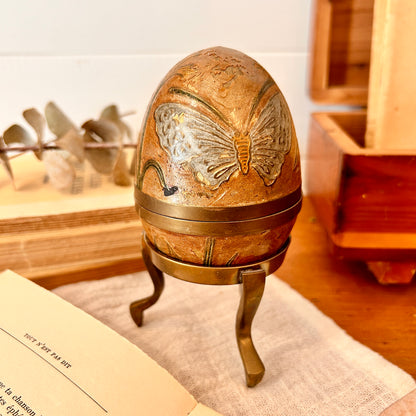 Fabergé Egg style brass box