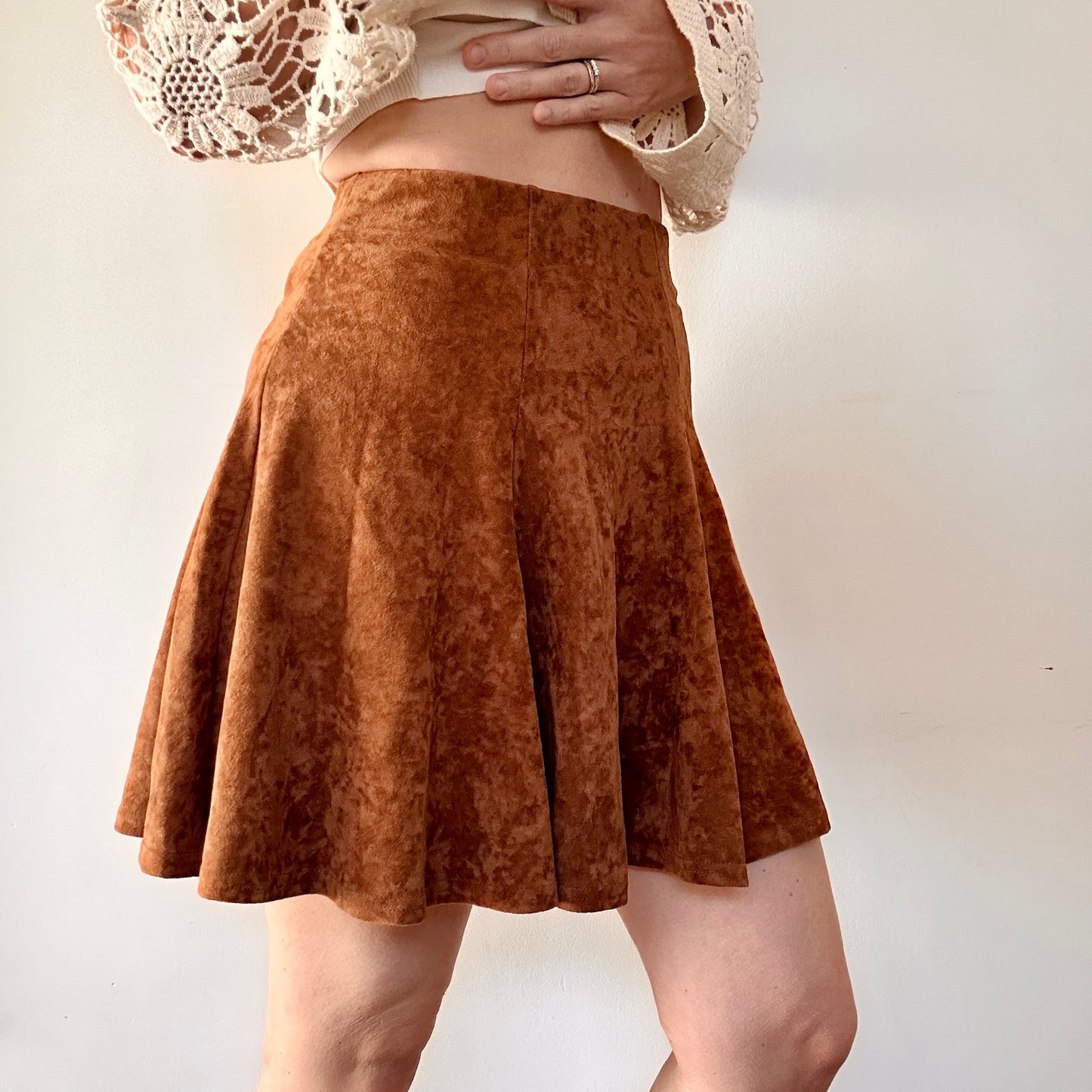 Suede skirt