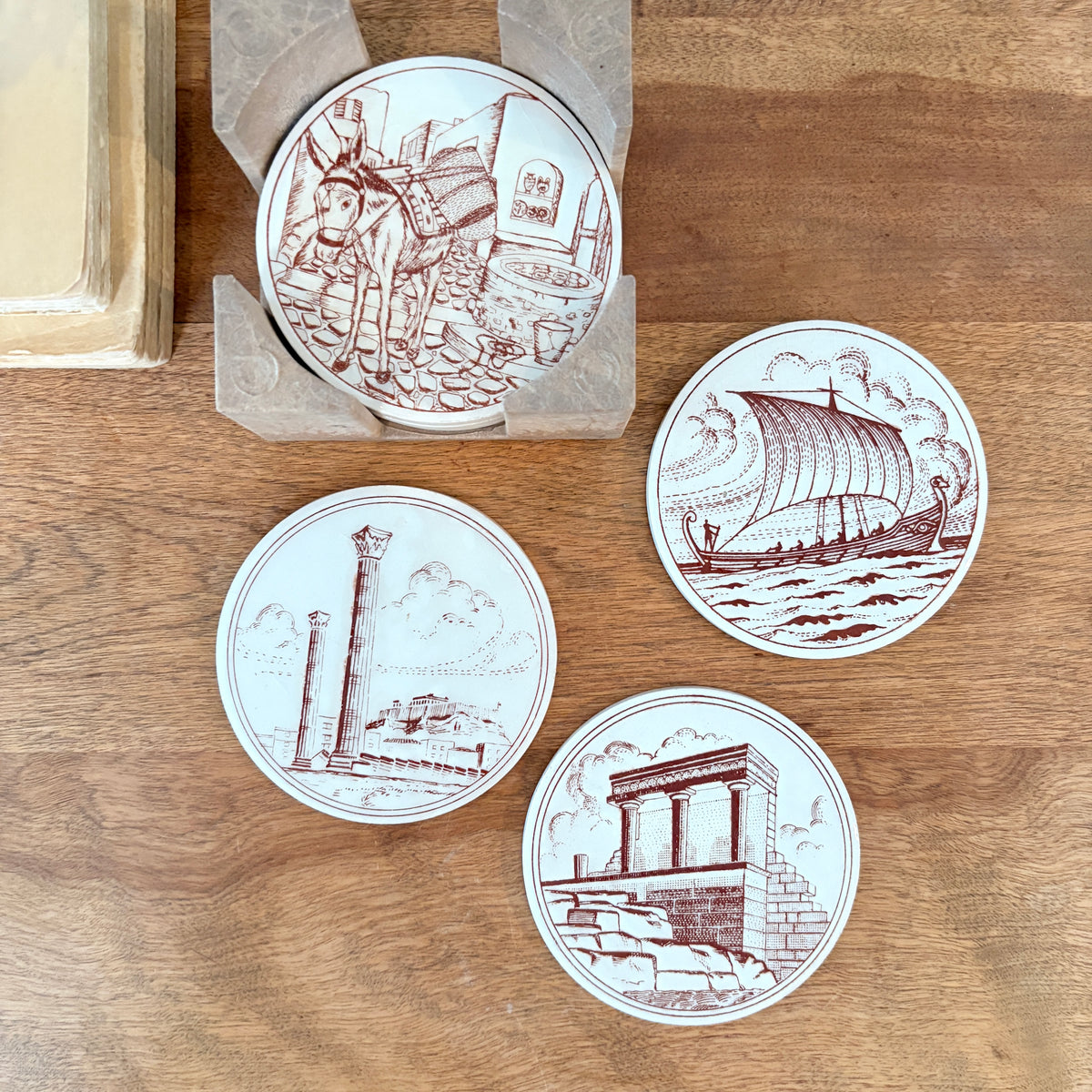 Ensemble de 6 sous-verres en céramique