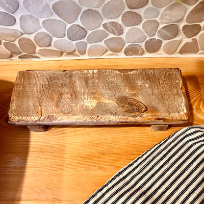Antiqued wooden tray