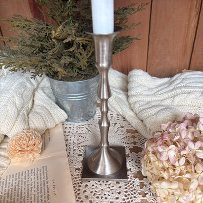 Bougeoir argenté