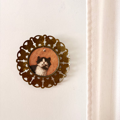Cadre vintage avec impression sur papier beaux-arts - Le minou