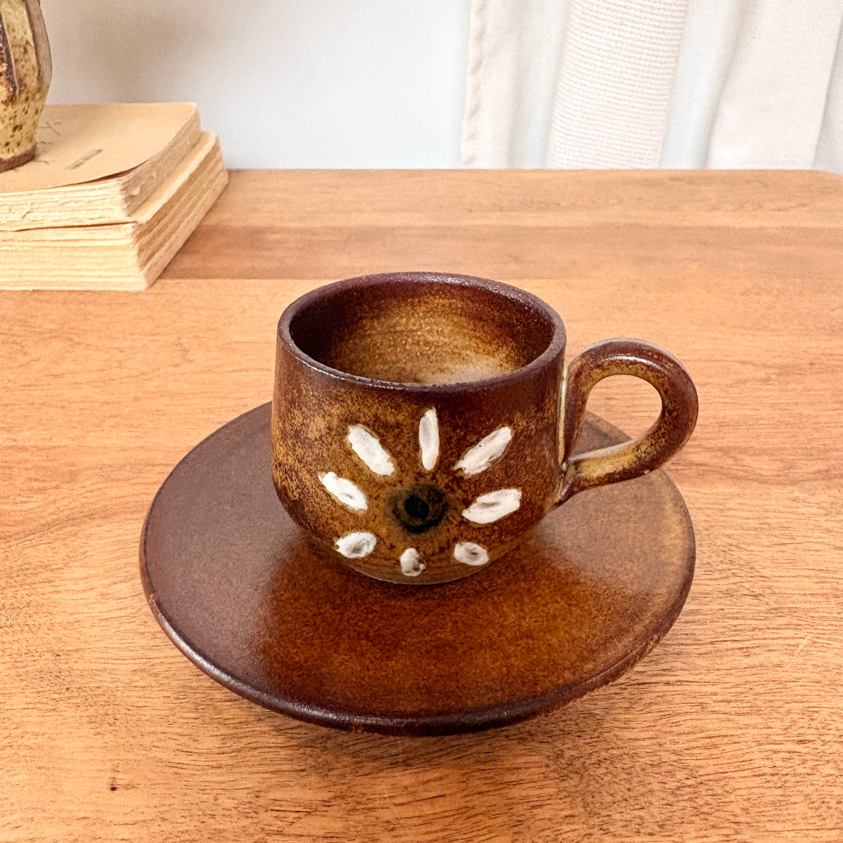 Duo tasse et soucoupe en grès - espresso