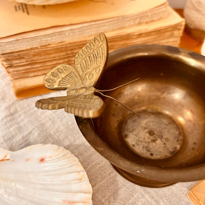 Brass butterfly bowl