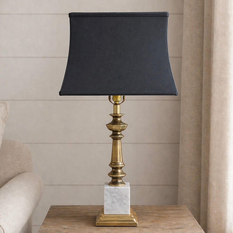 Brass and marble lamp