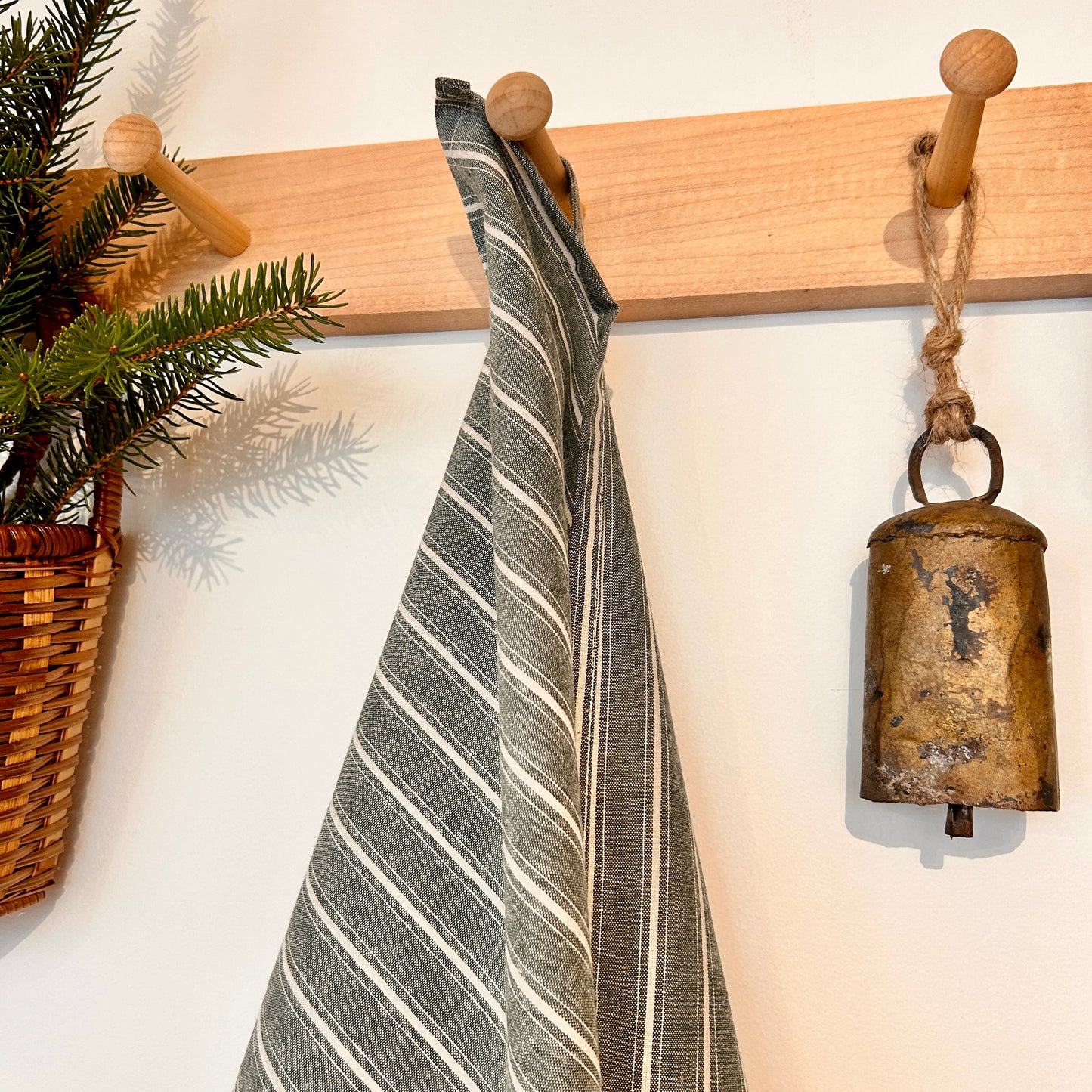 Kitchen linen - Striped green