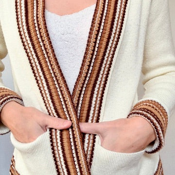 Striped trim jacket