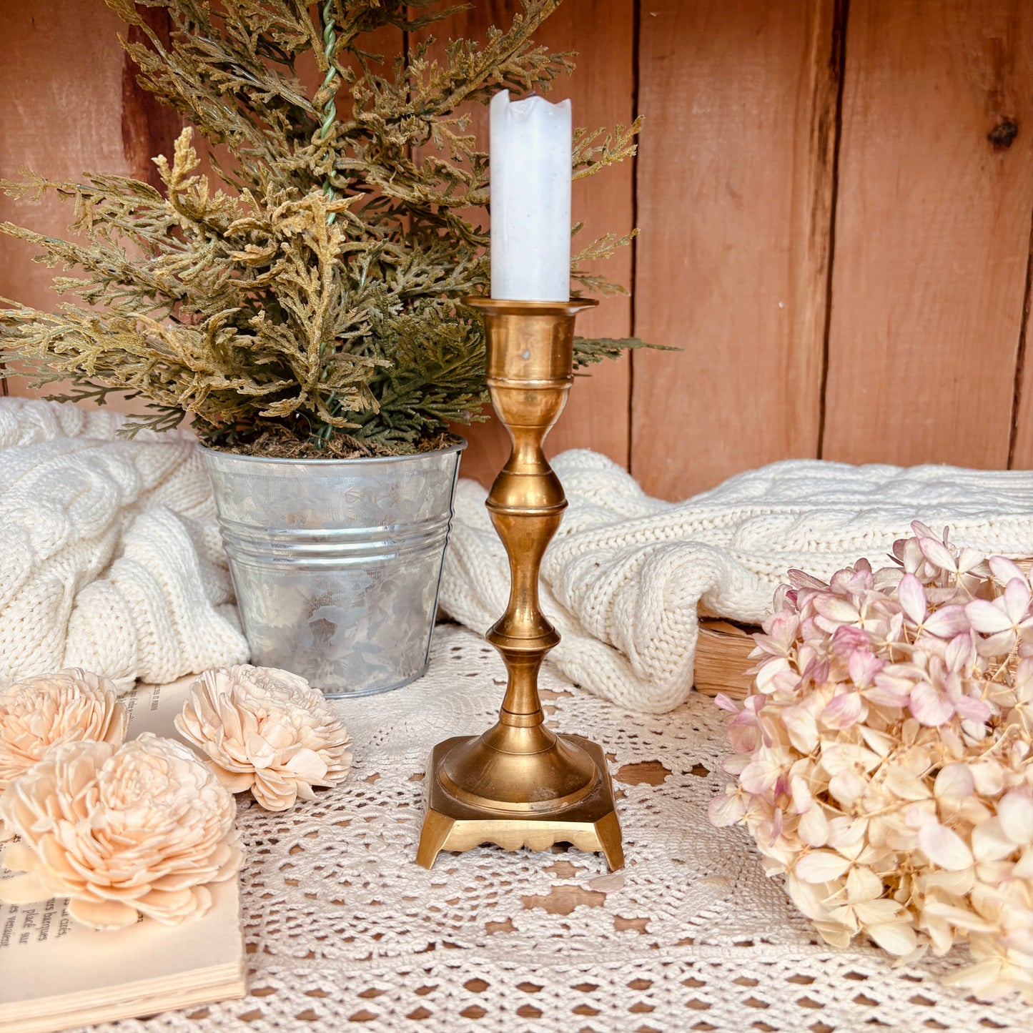 Brass candle holder